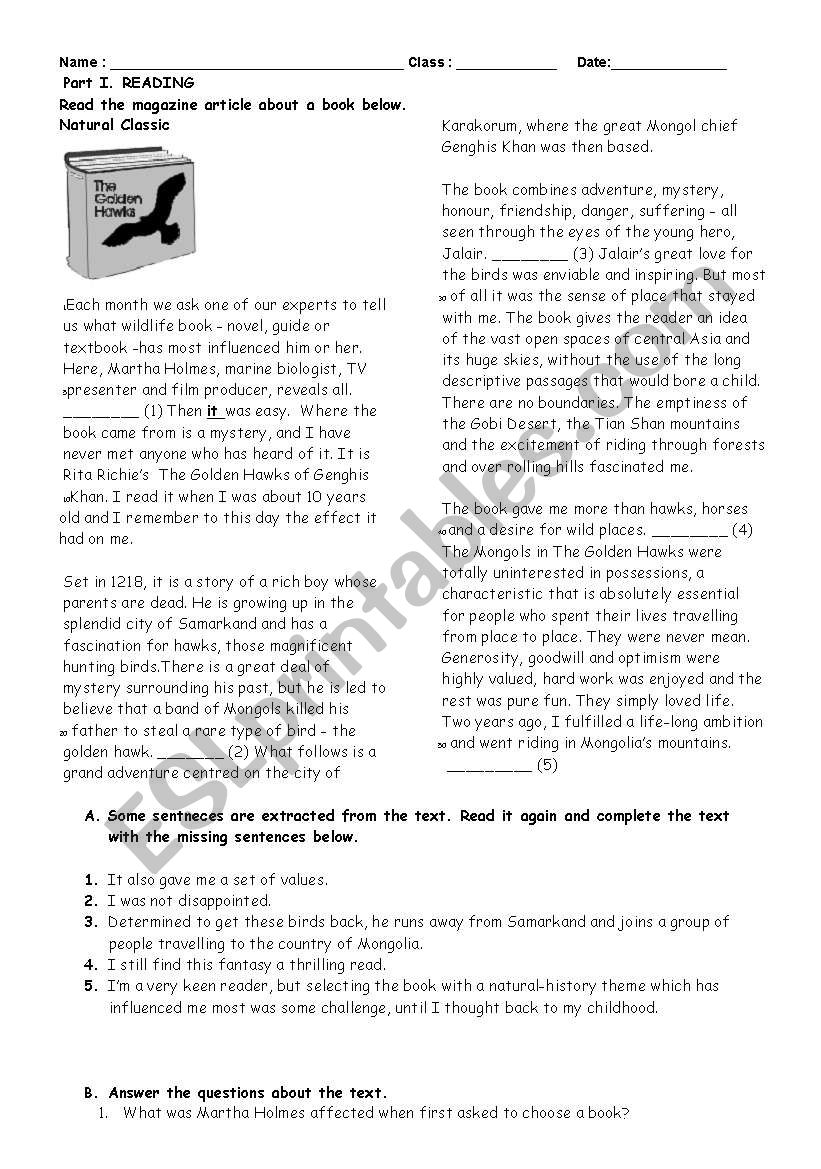 revision handout worksheet