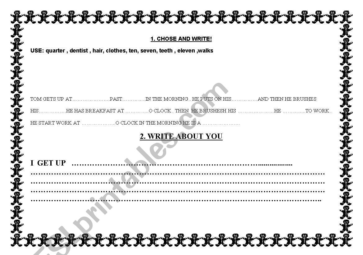 Daily Routine worksheet