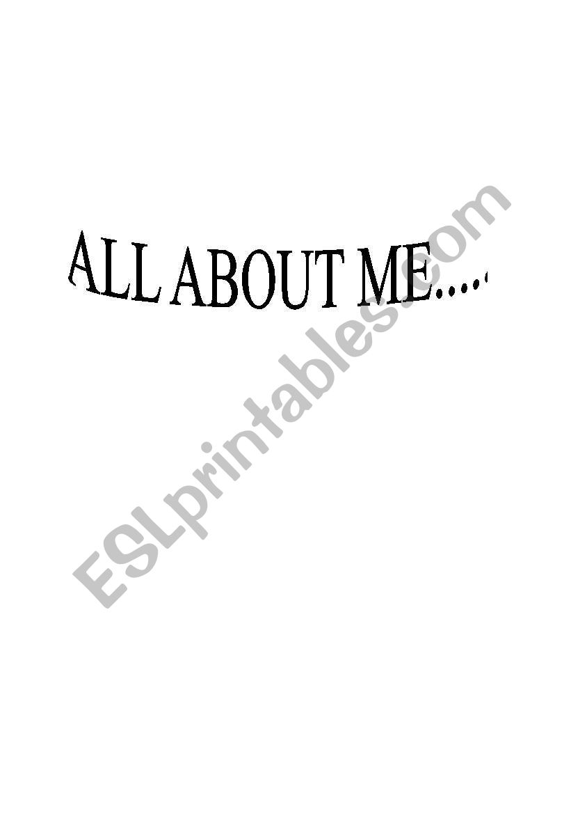 All about me  worksheet
