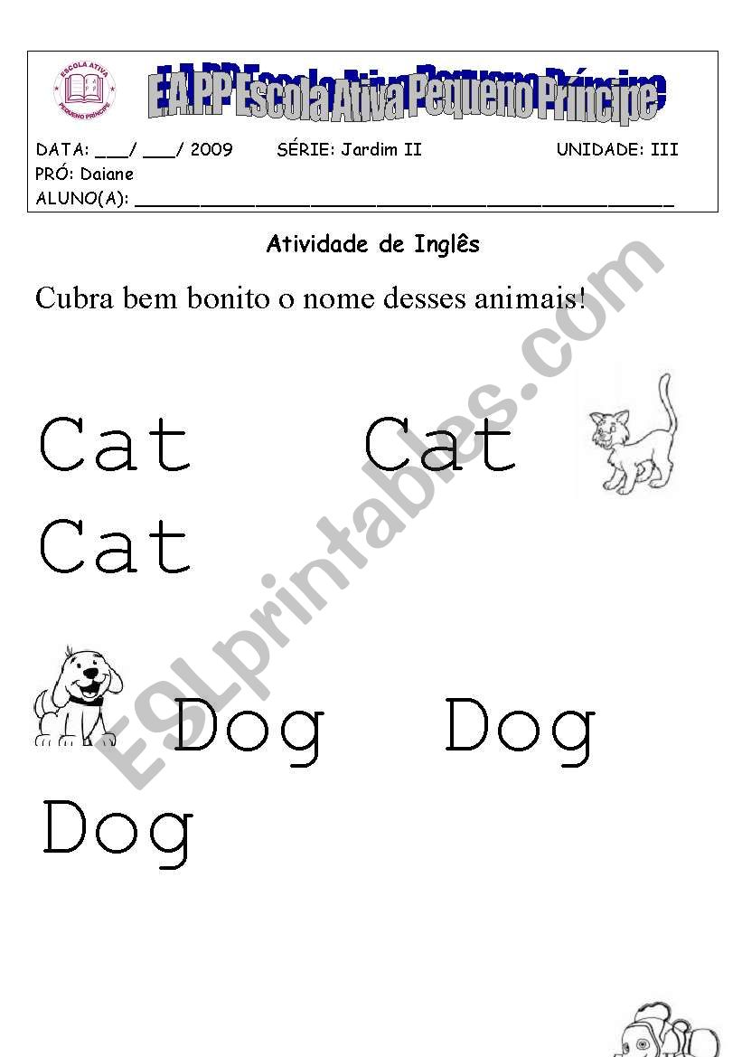 aninals dot to dot worksheet