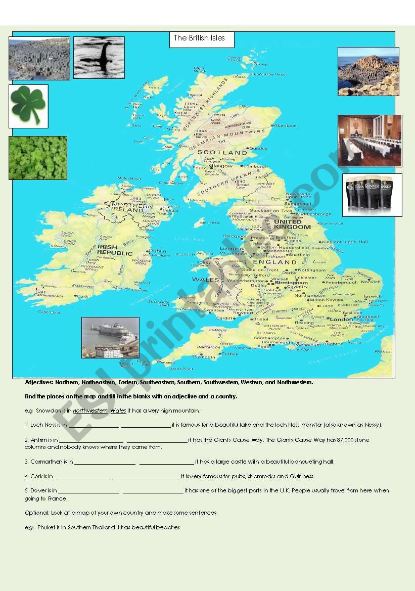 The British Isles worksheet