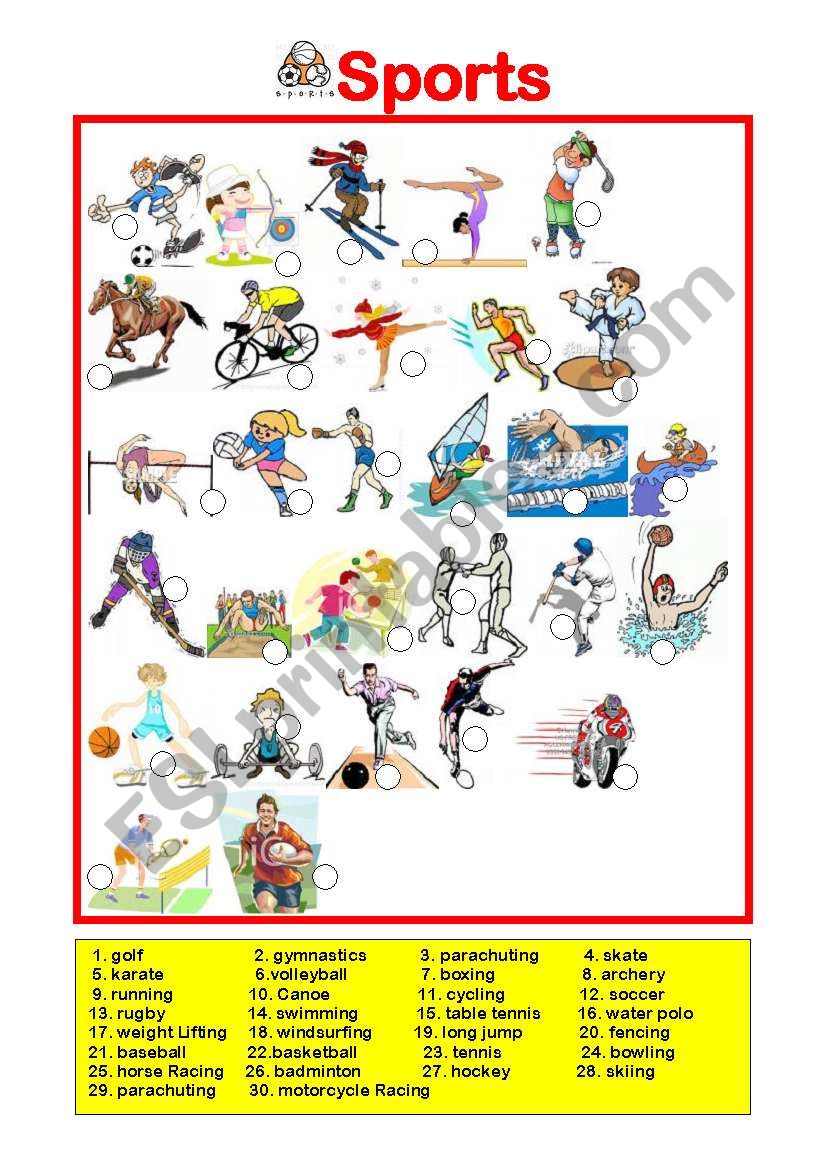 olympic games worksheet