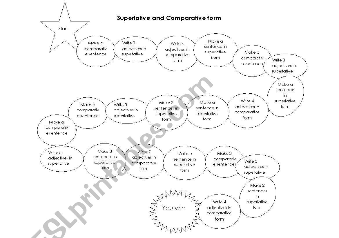 Superlative and comparative game