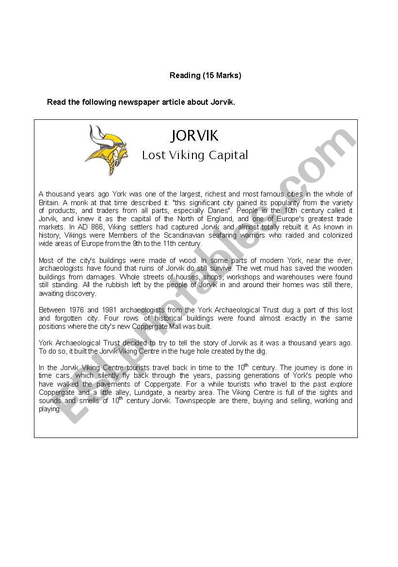 Reading Comprehention  worksheet