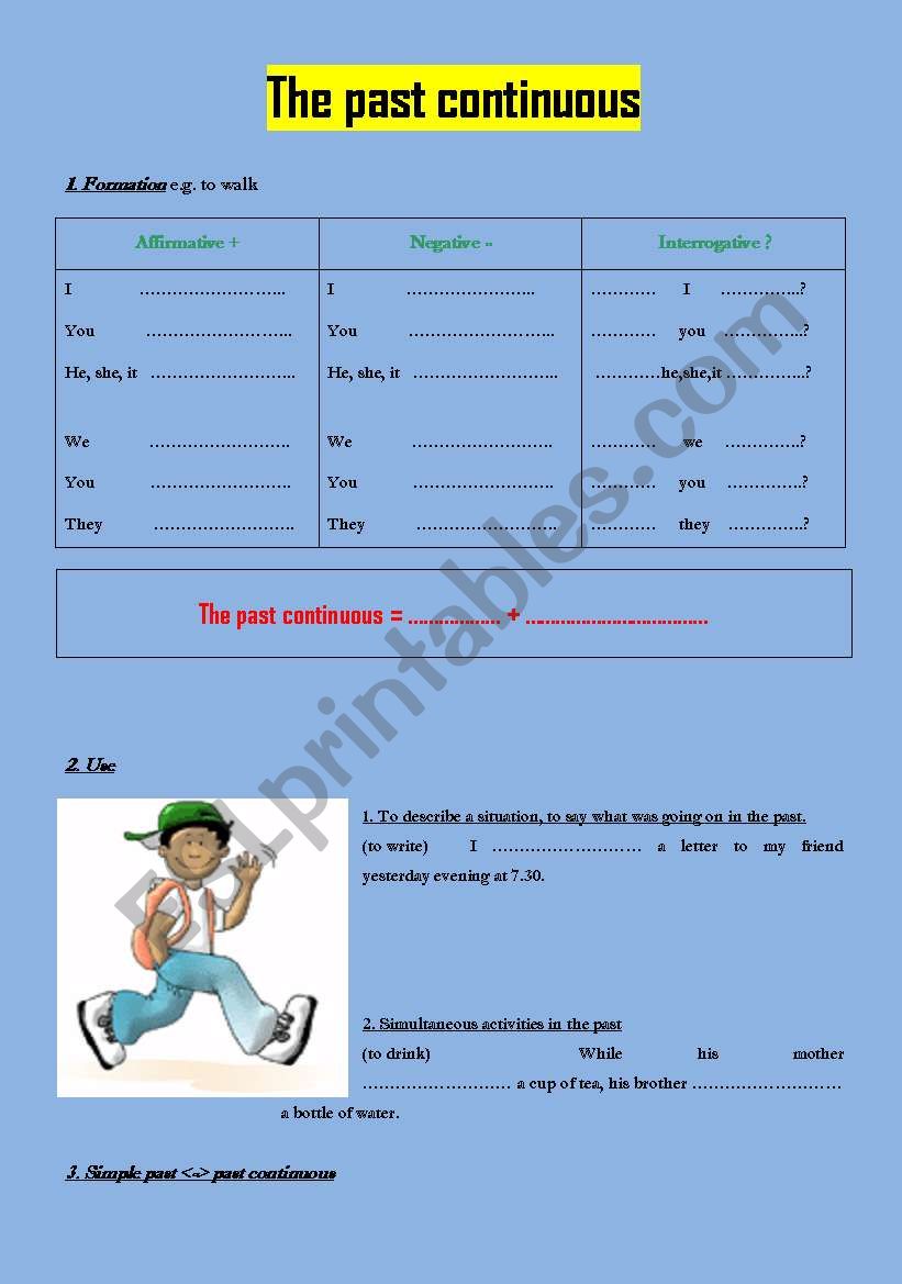 past continuous worksheet