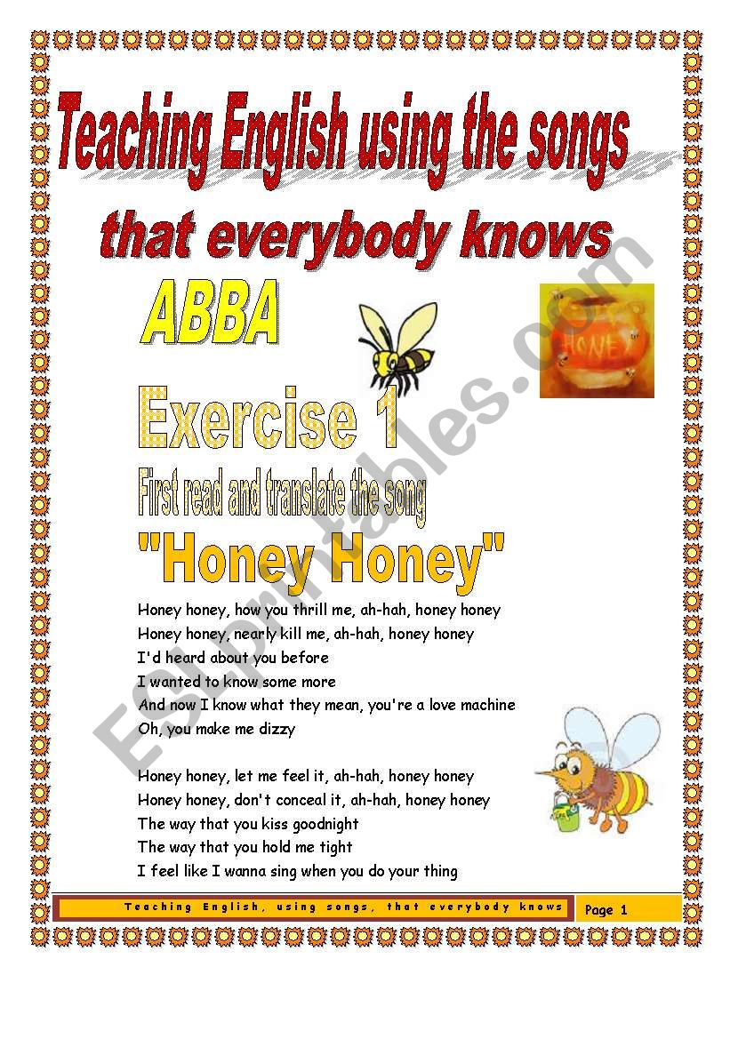 5 pages/3 exercises Teaching English Using Famous Songs ABBA