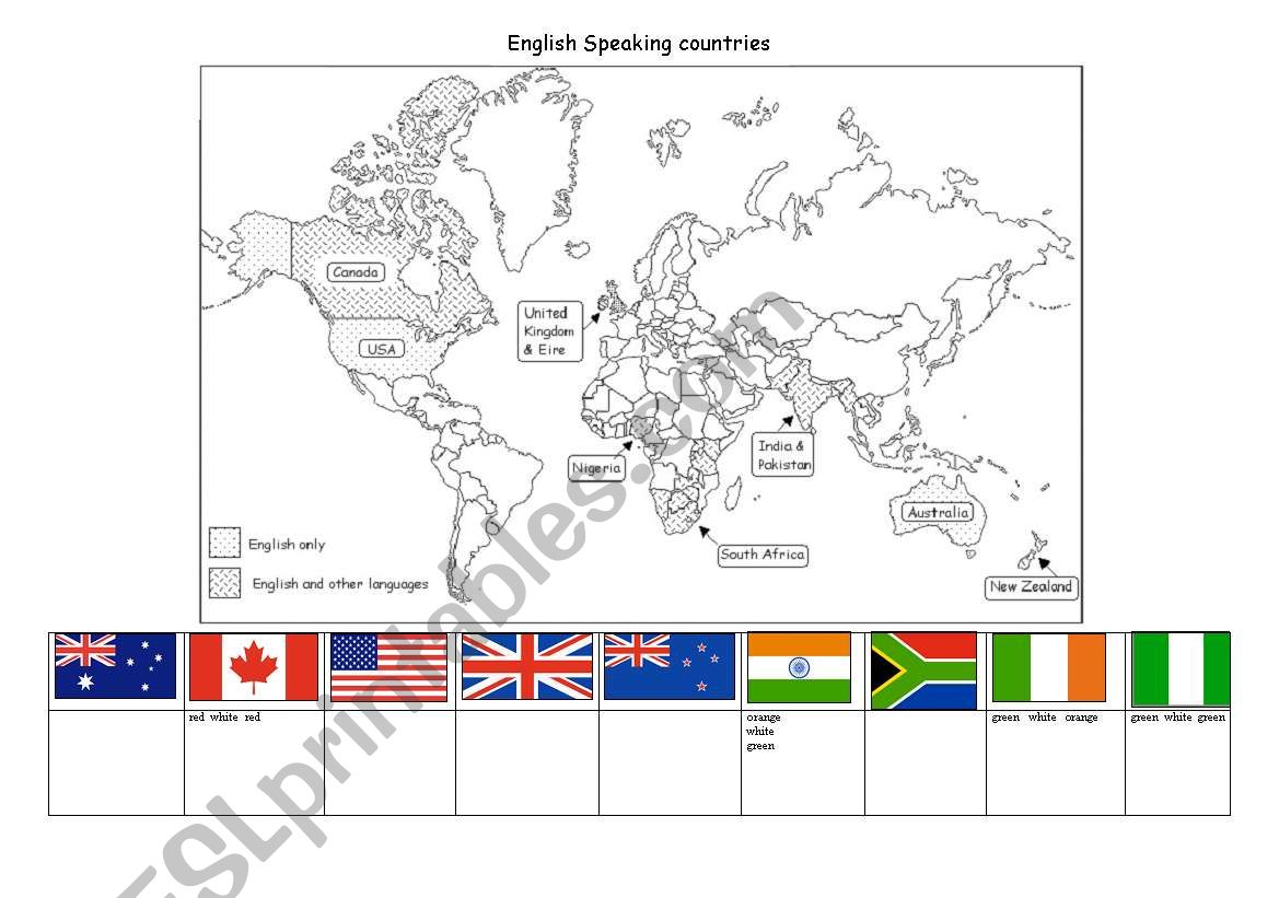 english-speaking-countries-and-flags-esl-worksheet-by-laetou
