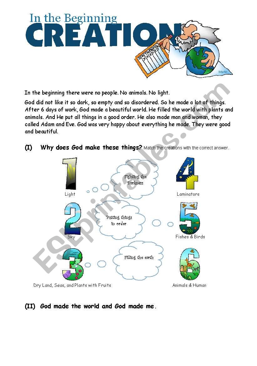 The Creation worksheet