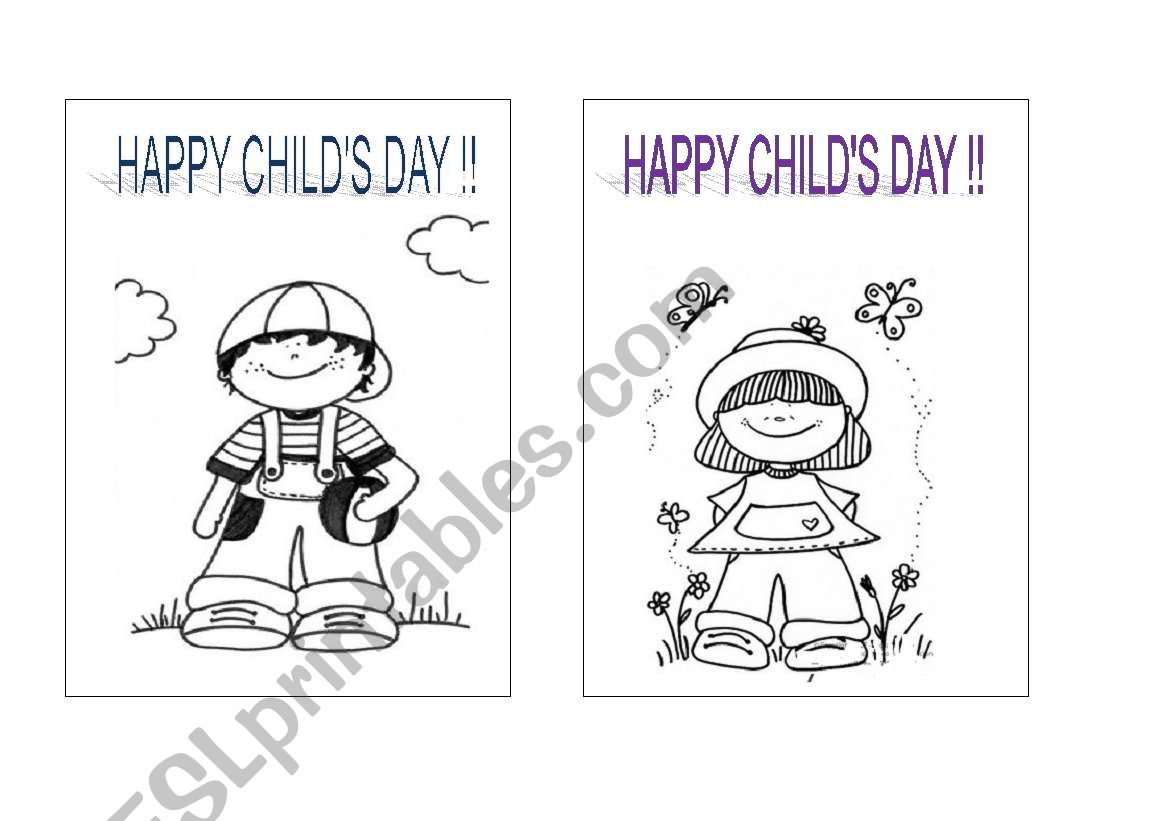 childs day worksheet