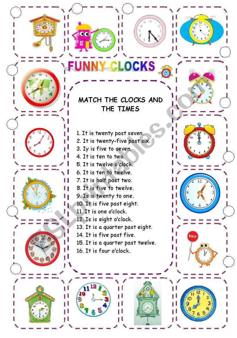 WHAT TIME IS IT? worksheet