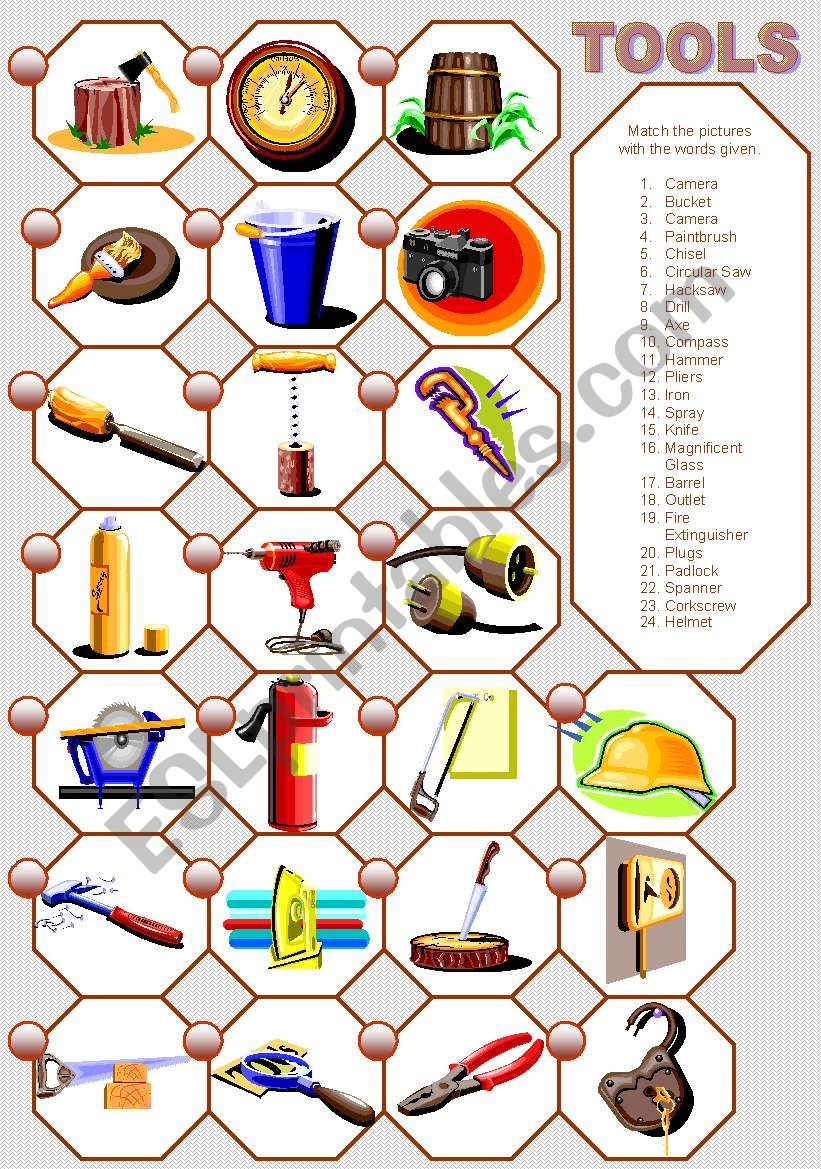 TOOLS MATCHING PART 1 worksheet