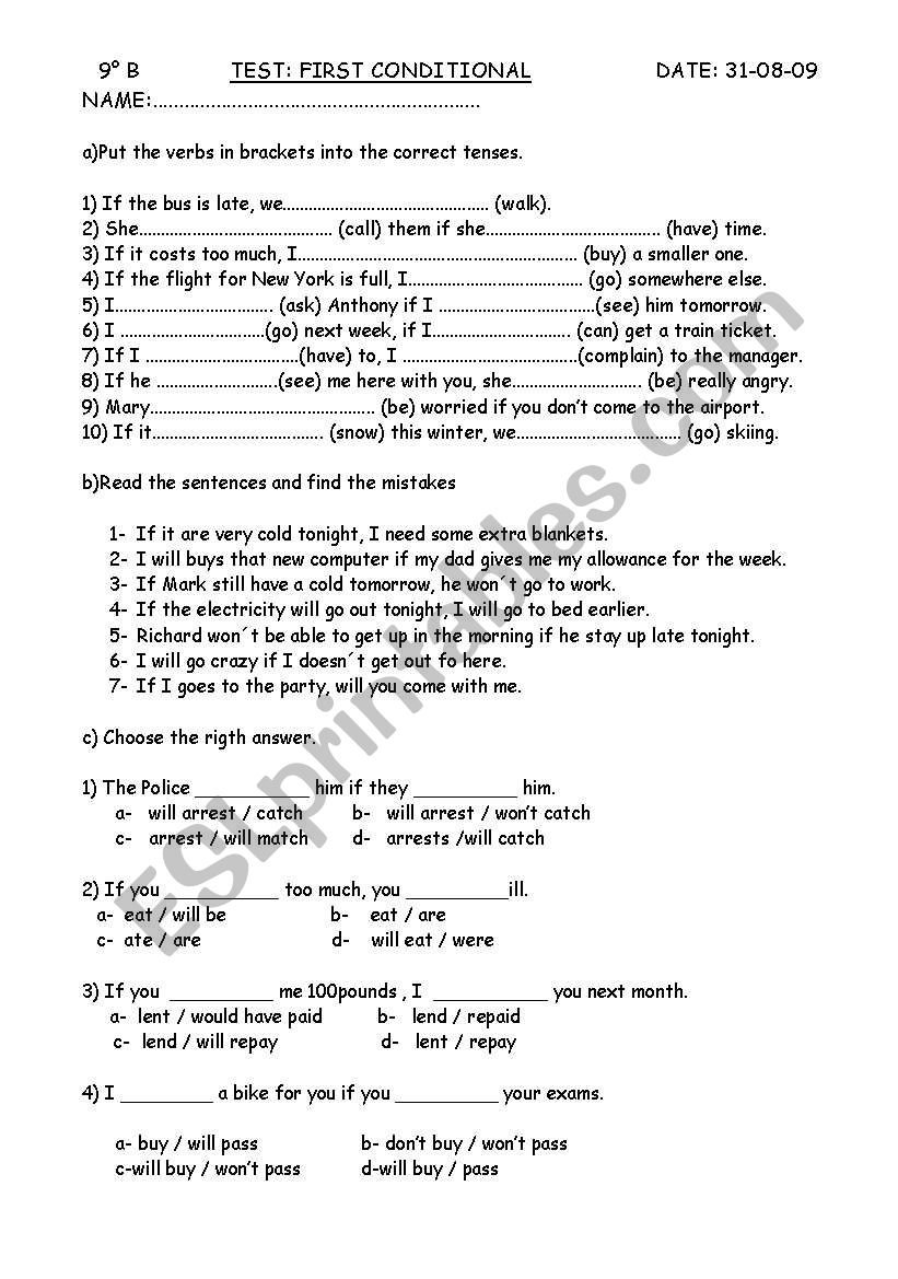 What if...? worksheet