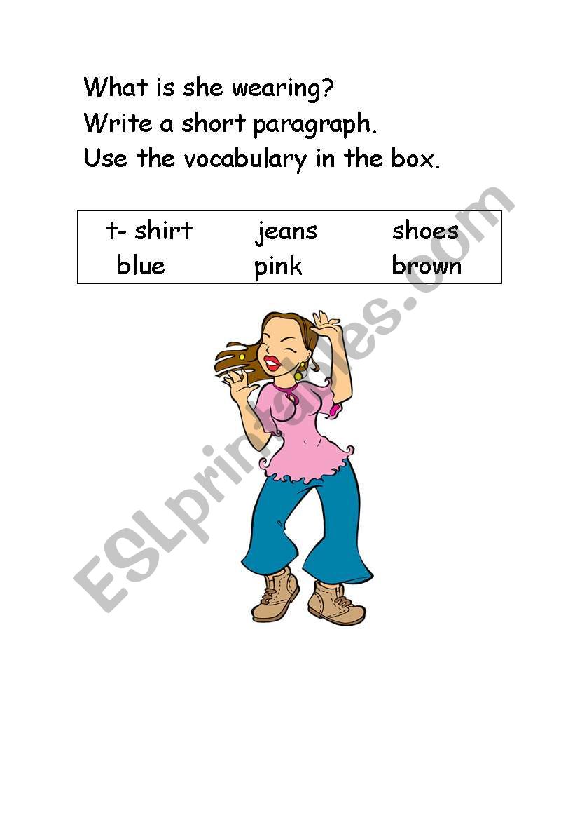 What is she wearing? worksheet