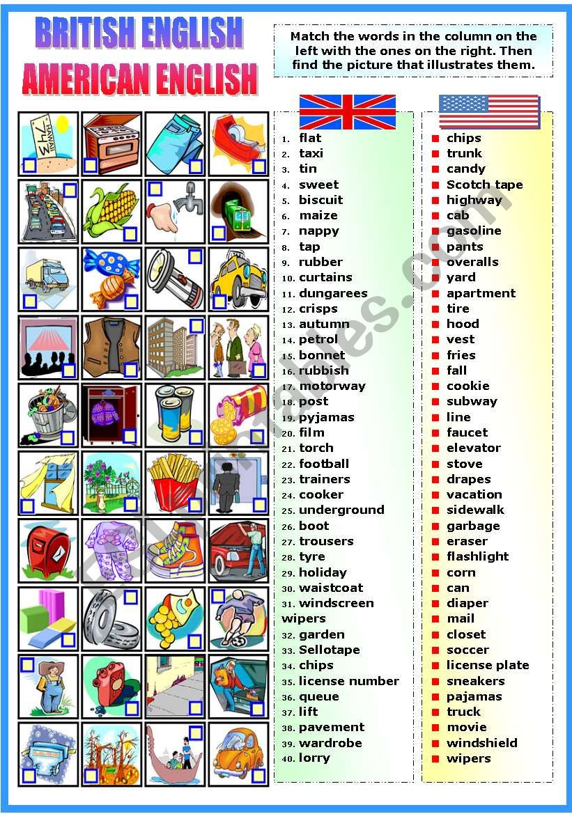 british-and-american-english-interactive-worksheet