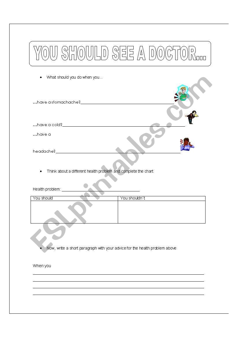 You should see a doctor... worksheet