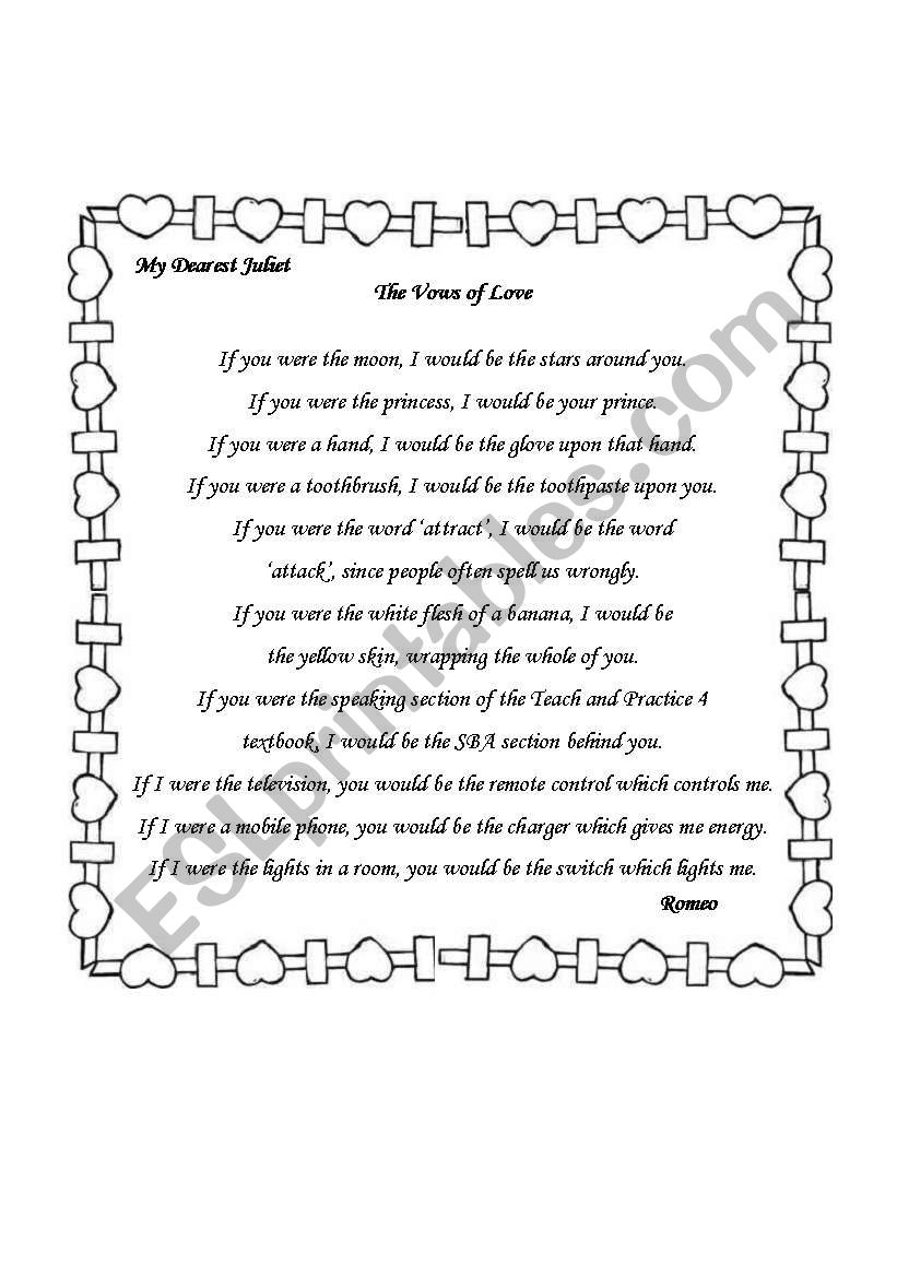 Conditional Type 2 - the vows of love by Romeo