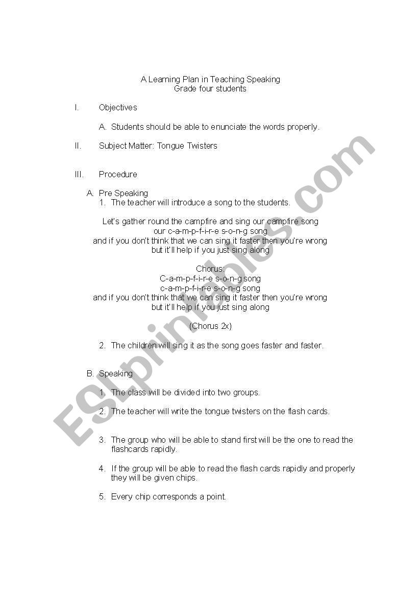 title worksheet