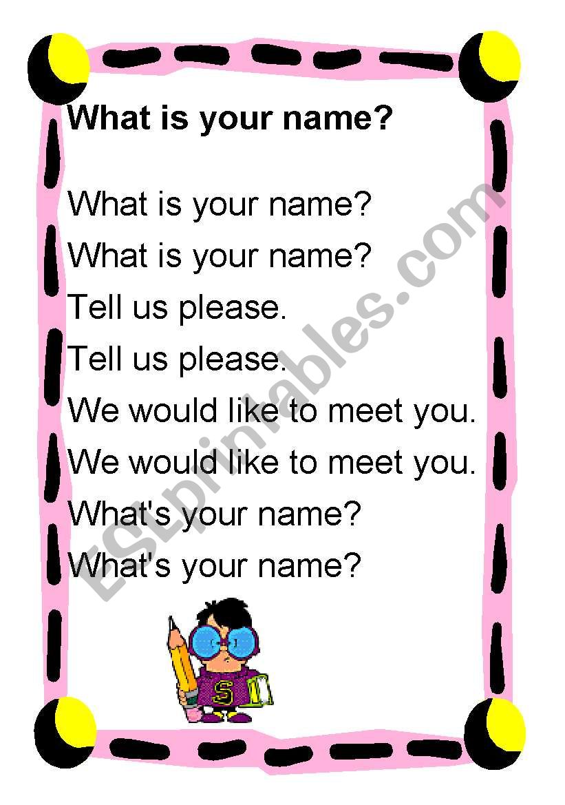 What is your name? (an ice-breaking song)