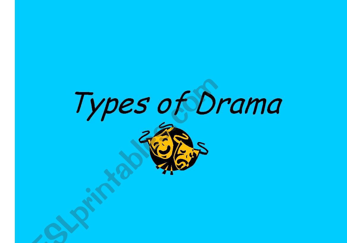 types of drama posters for the classroom