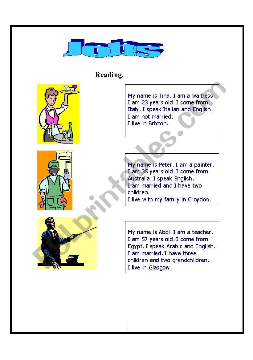 JOBS worksheet