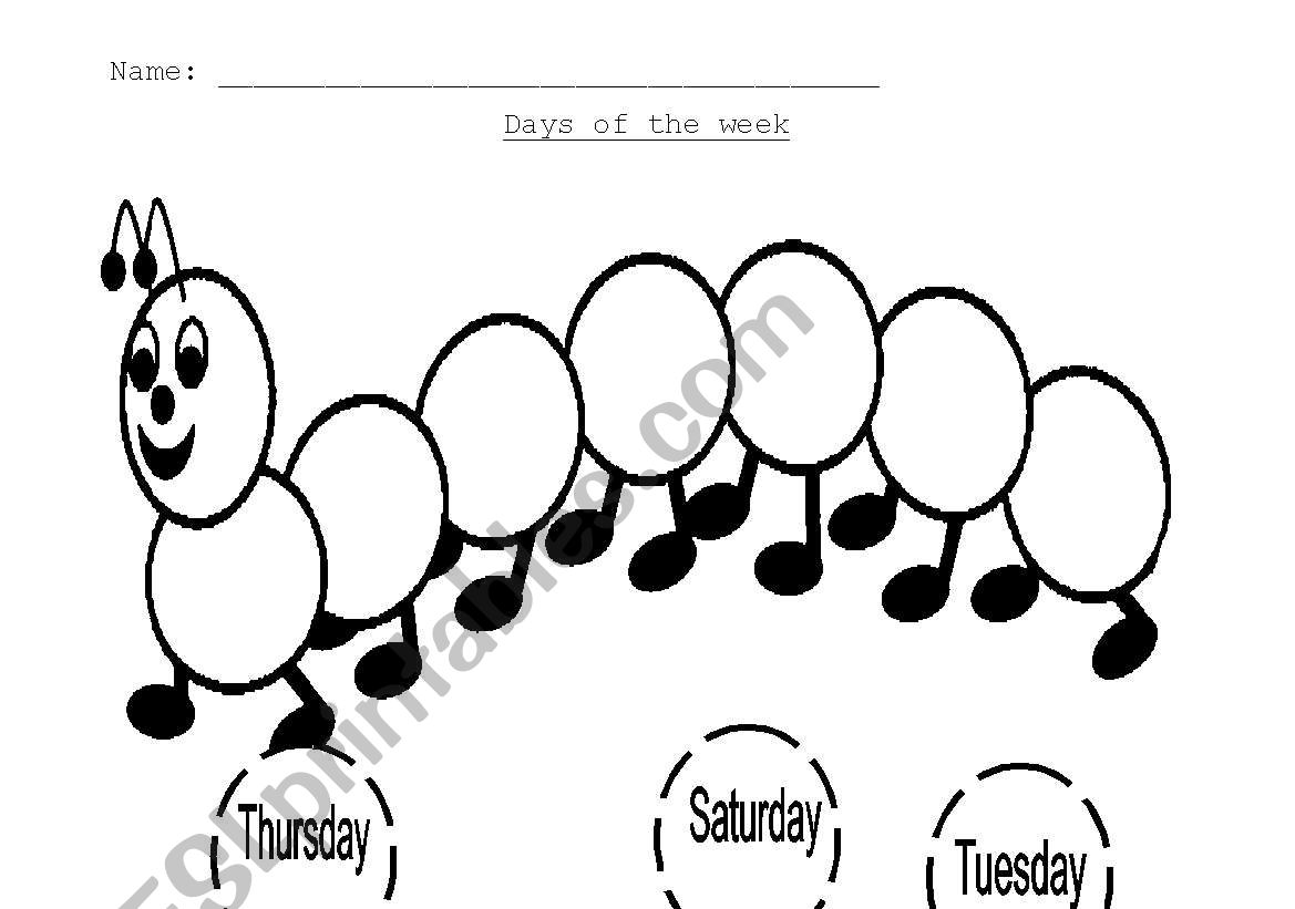 Days of the Week worksheet