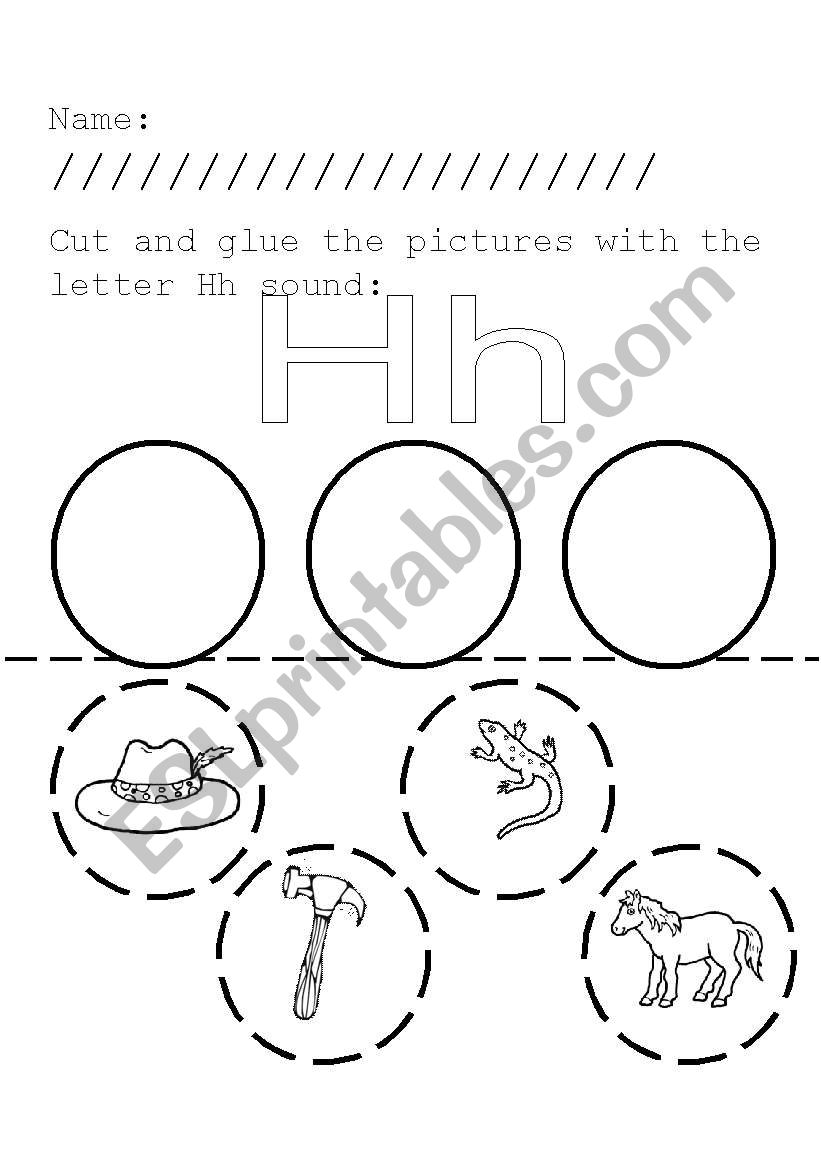 Letter Hh worksheet