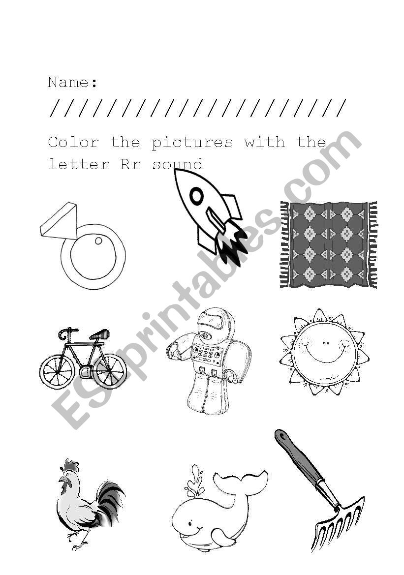 Letter Rr worksheet