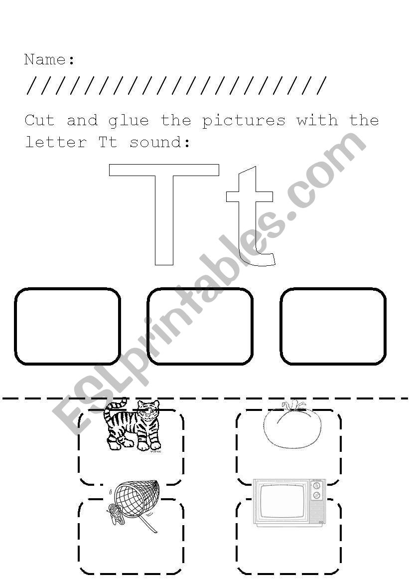 Letter Tt worksheet