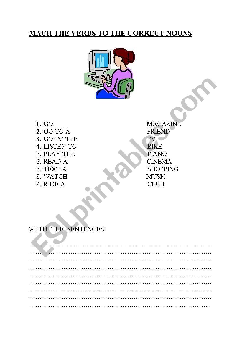 NOUNS worksheet