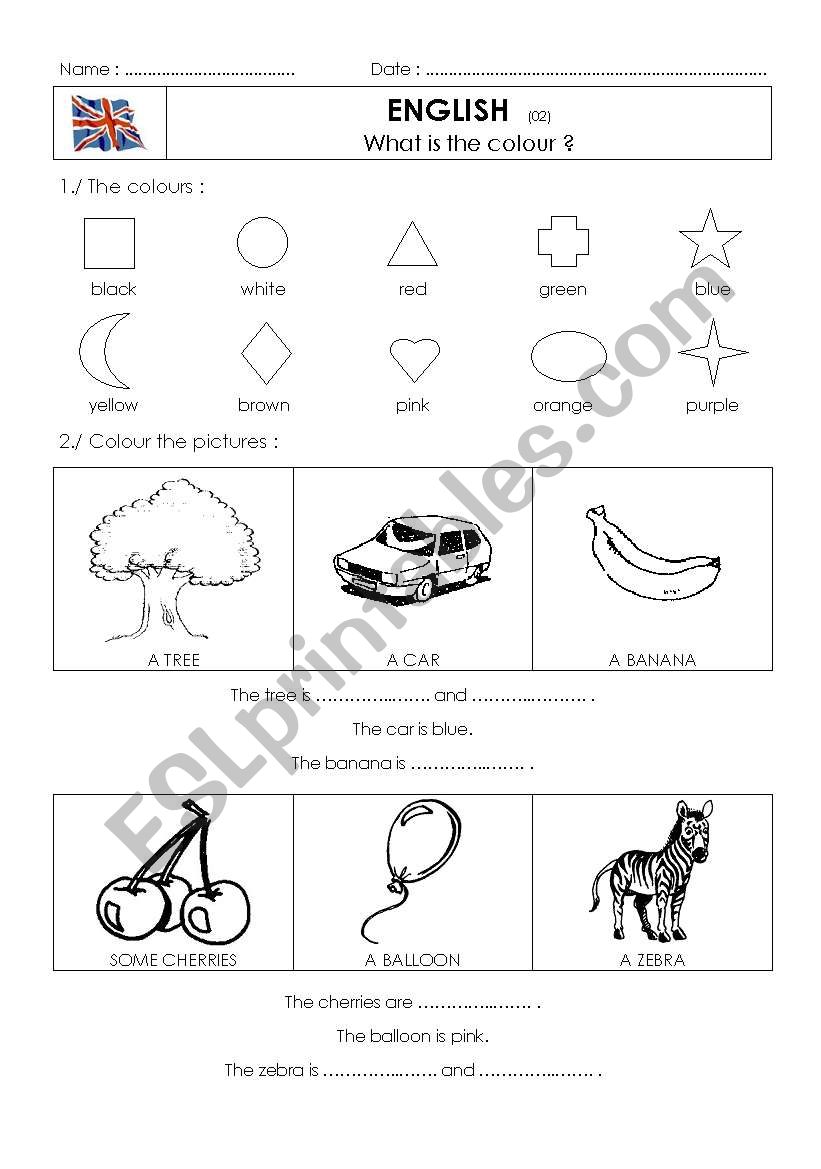 what is the colour? worksheet