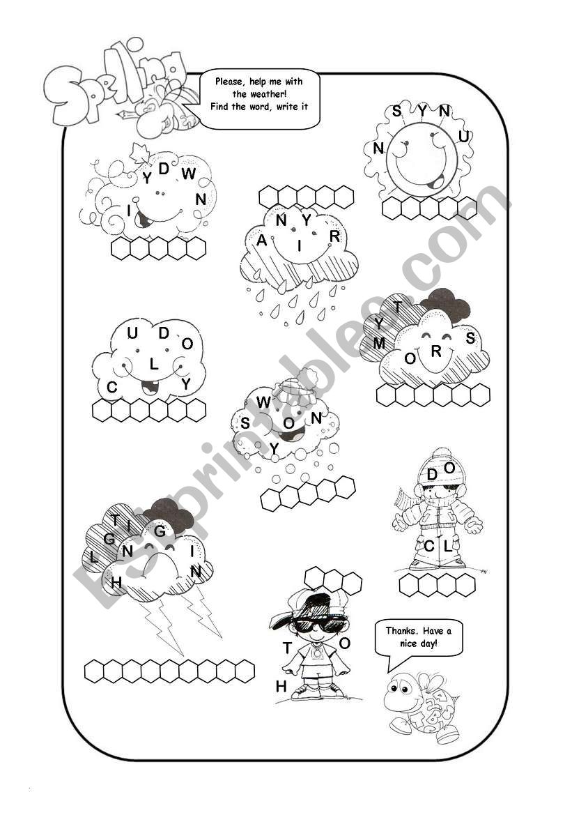 WEATHER worksheet