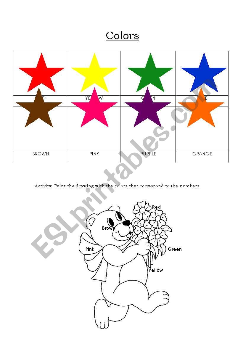 Colors worksheet