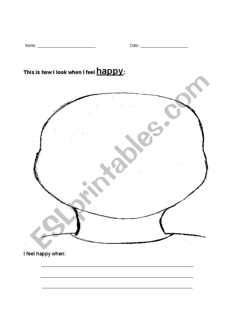 Emotions worksheet