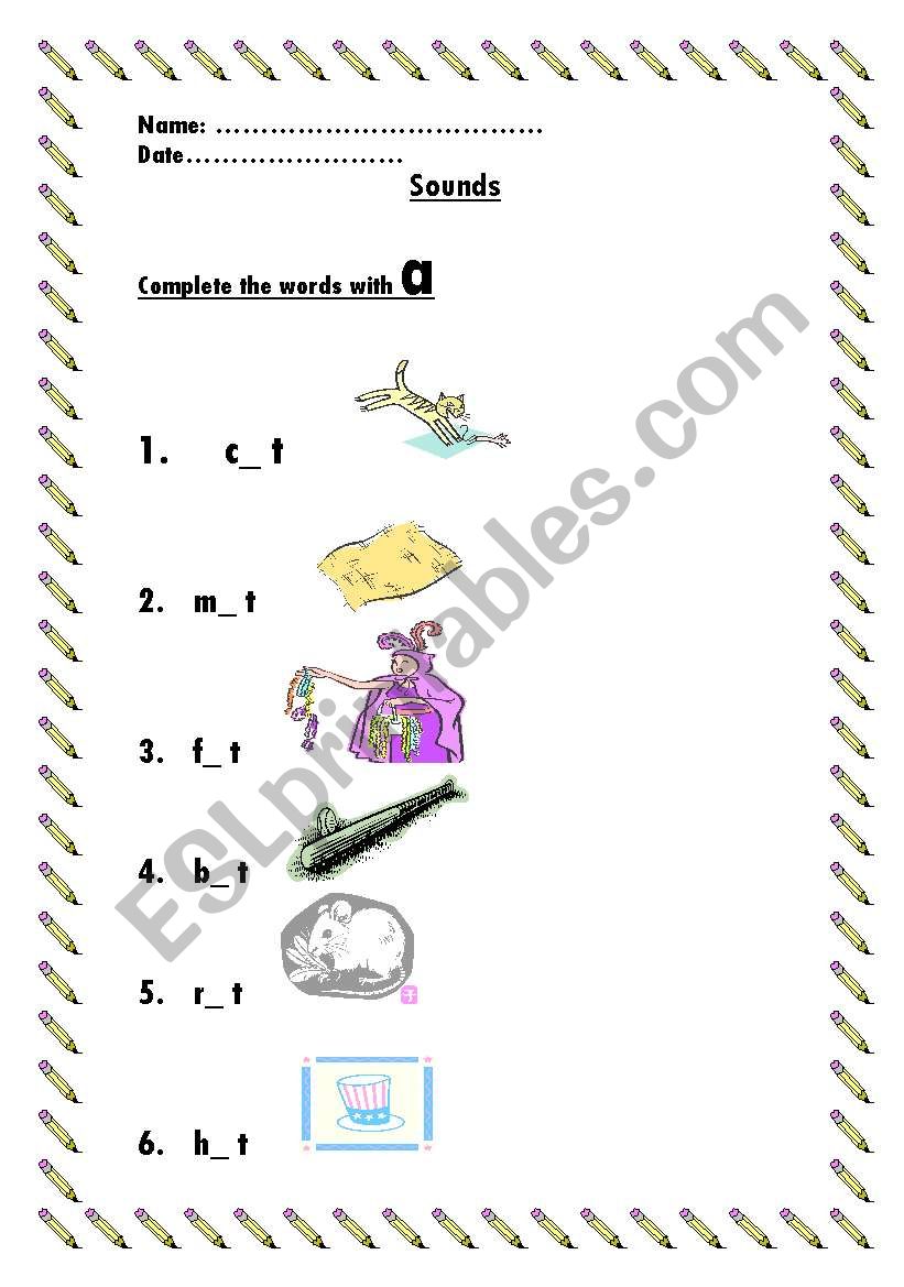 sounds worksheet