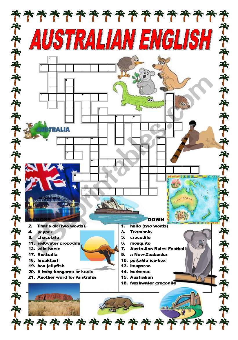 Australian English - crossword