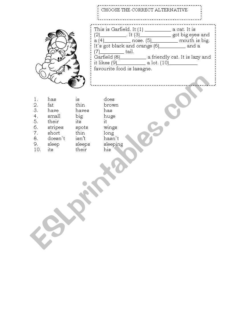 gap filling exercise worksheet