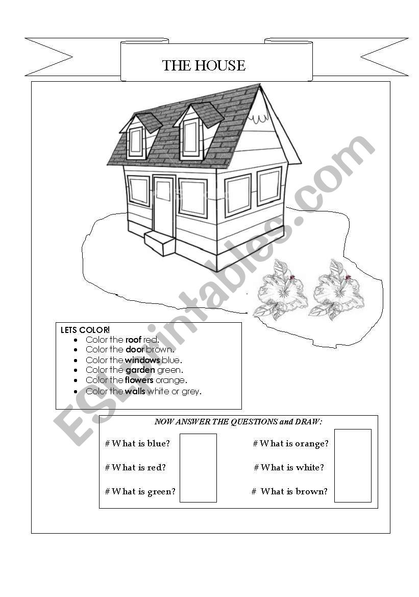 the house worksheet