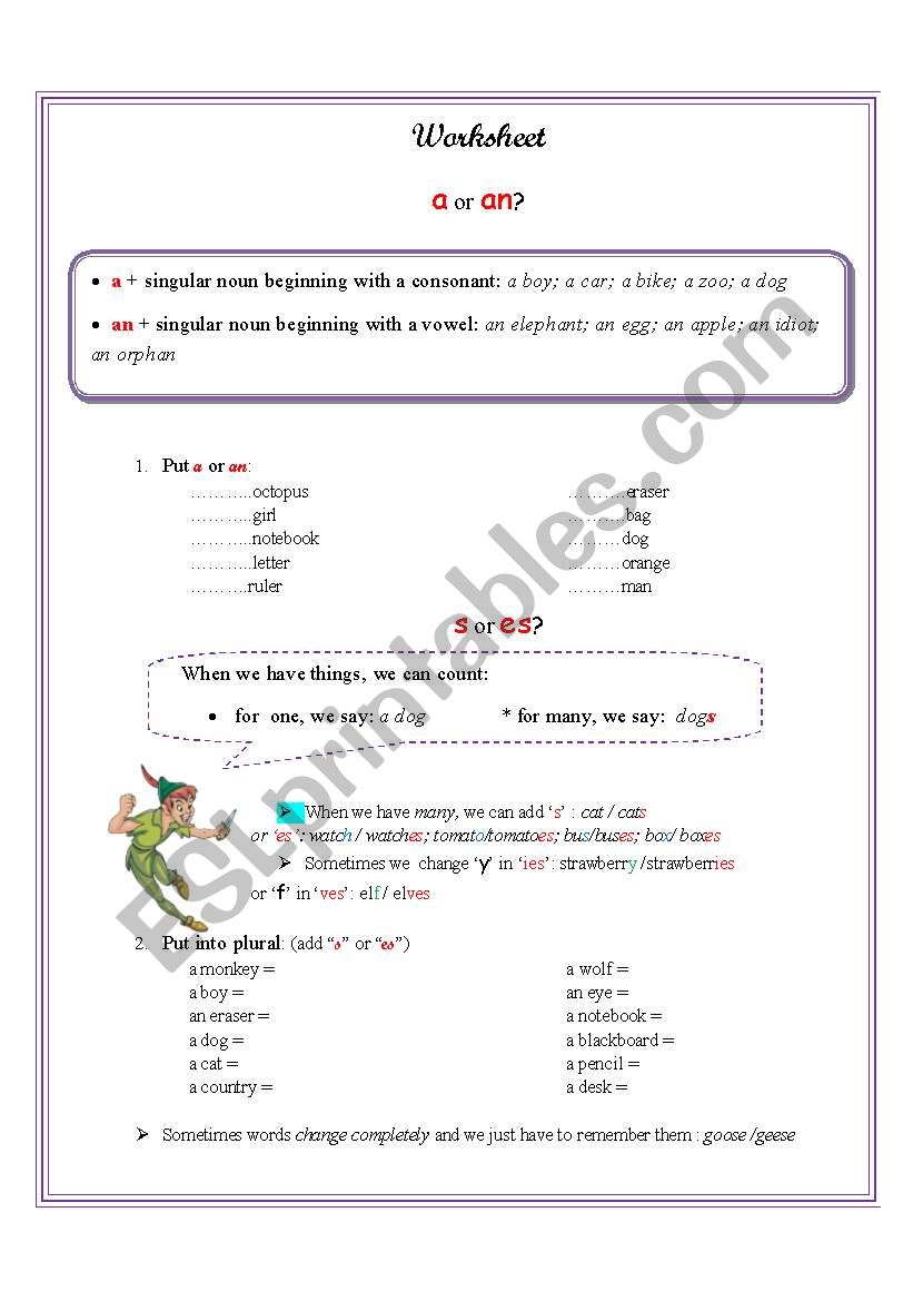 basic english worksheet