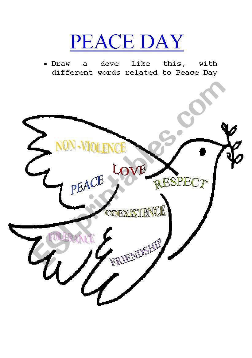 Peace Day worksheet