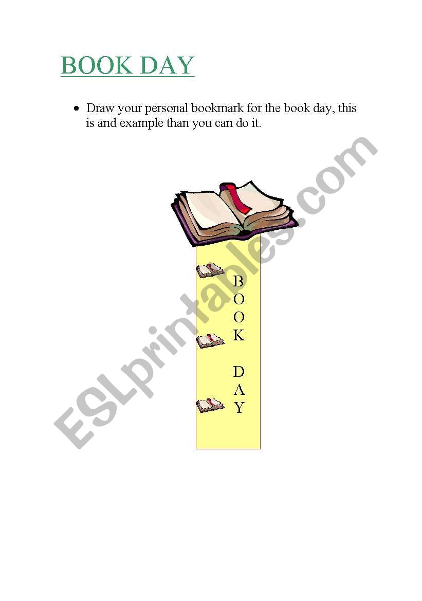 Book Day worksheet