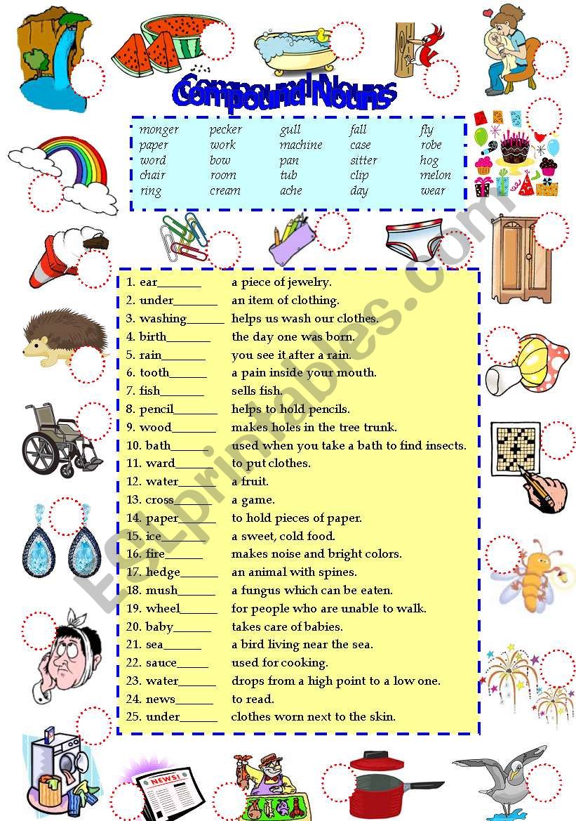 compound nouns worksheet