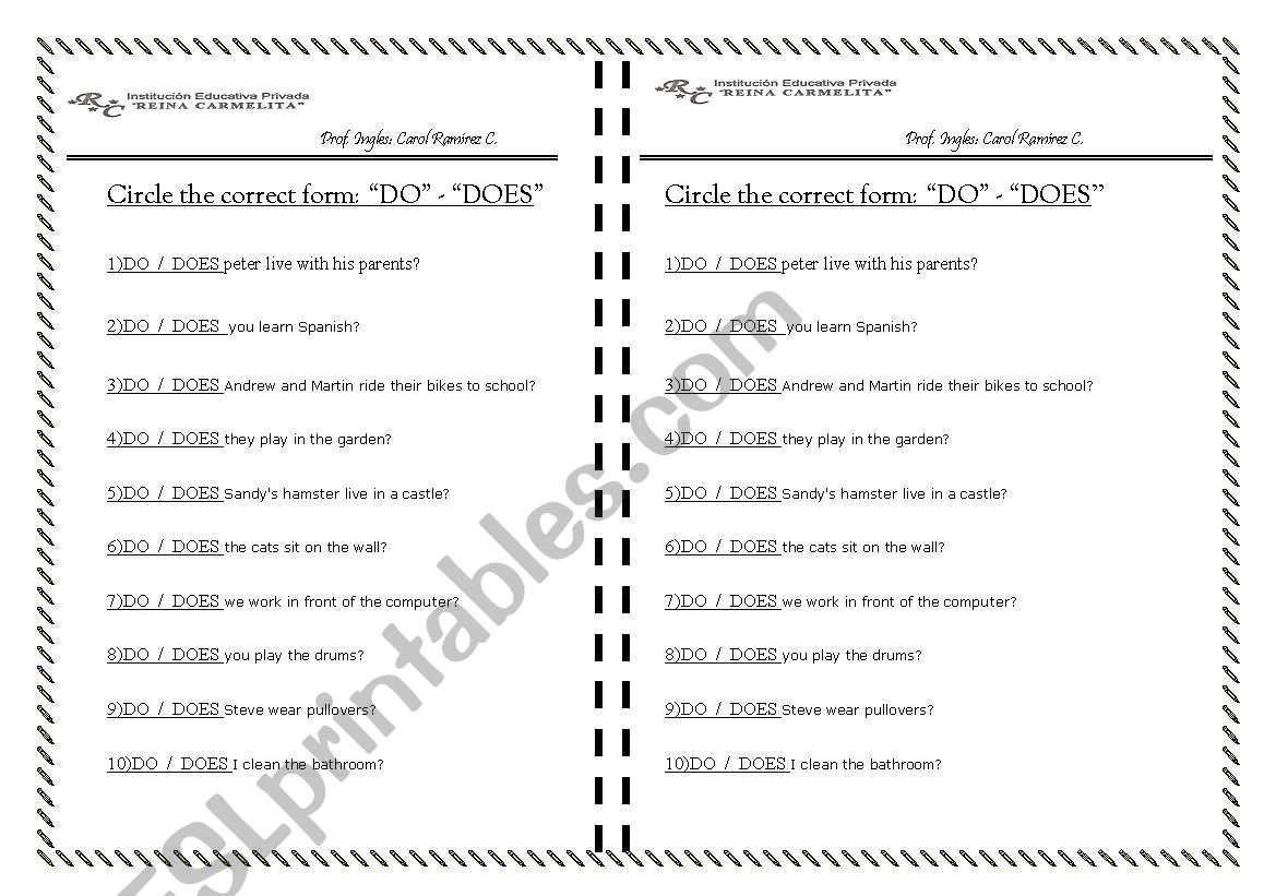 Do auxiliary worksheet