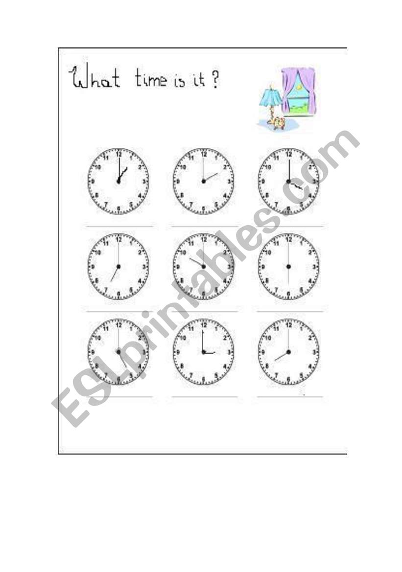 What time is it? worksheet