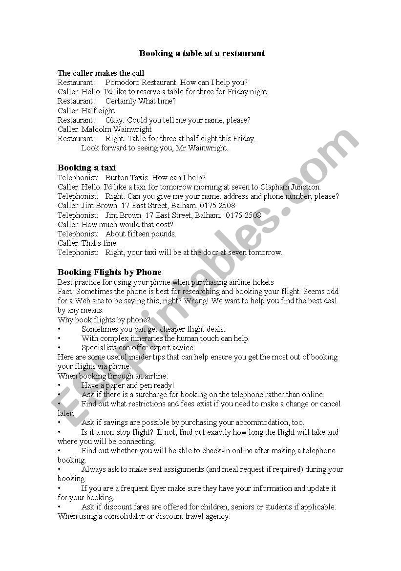 general  worksheet