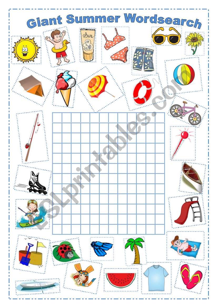 Do Your Own Summer Wordsearch worksheet