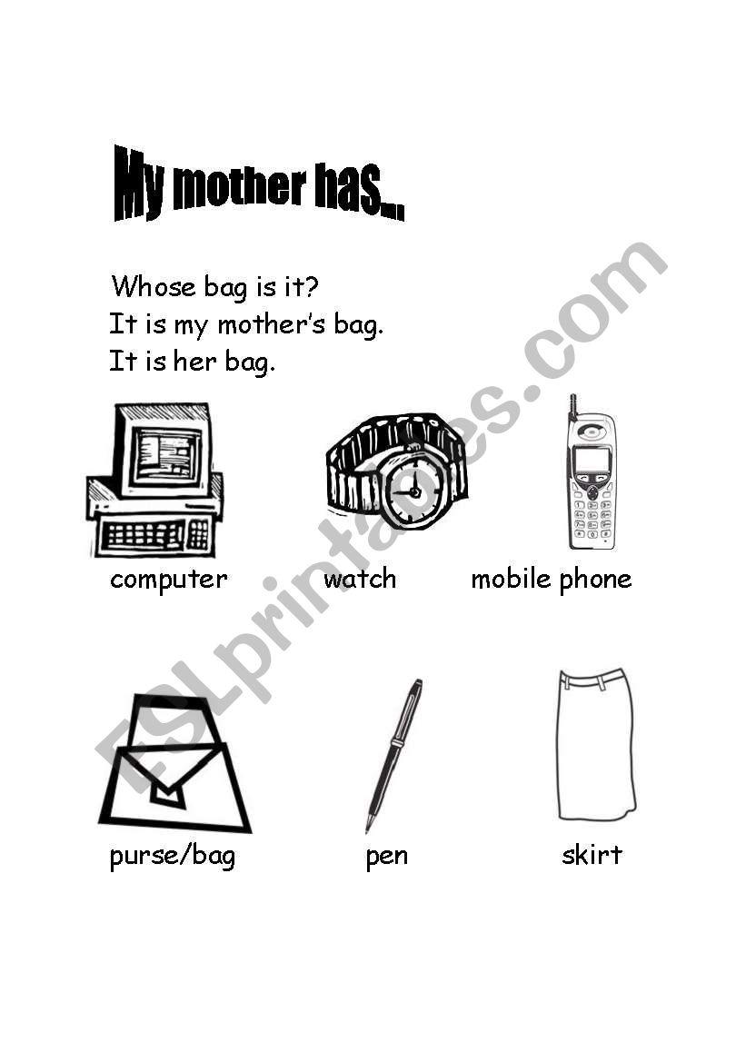 Whose is it? worksheet