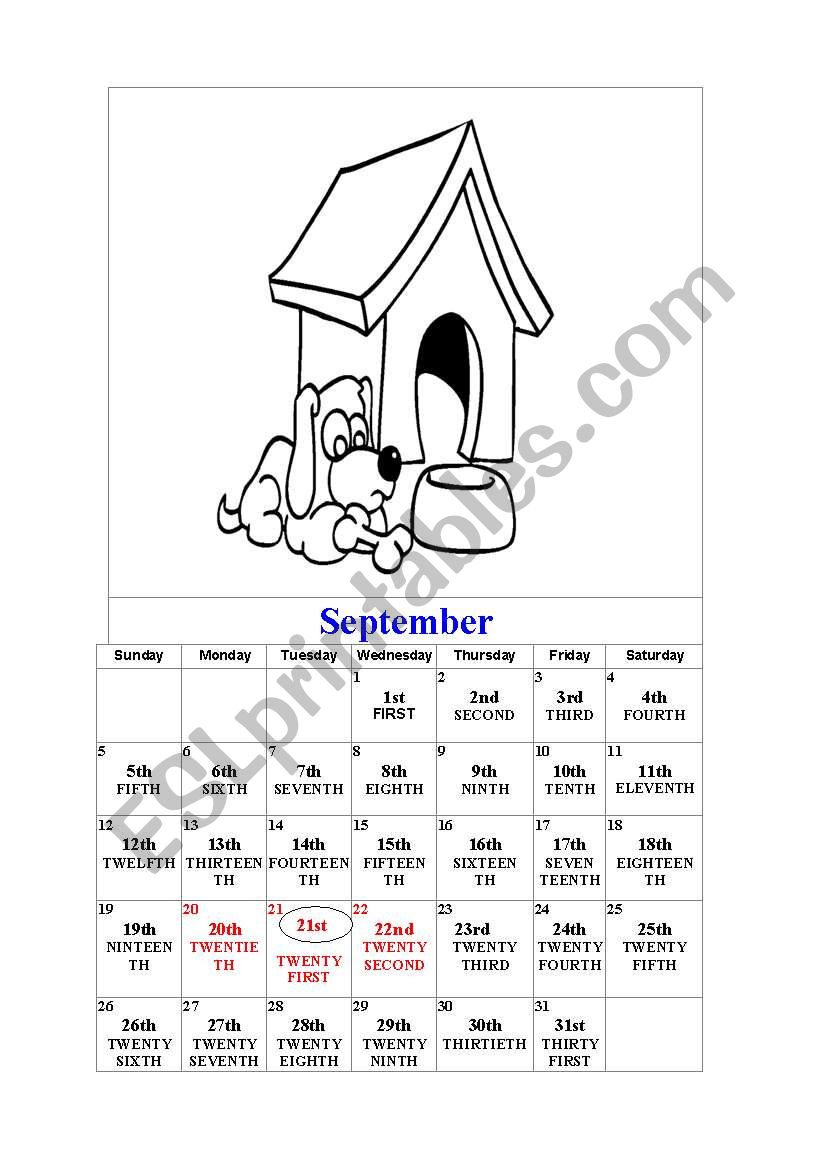 ordinal numbers worksheet