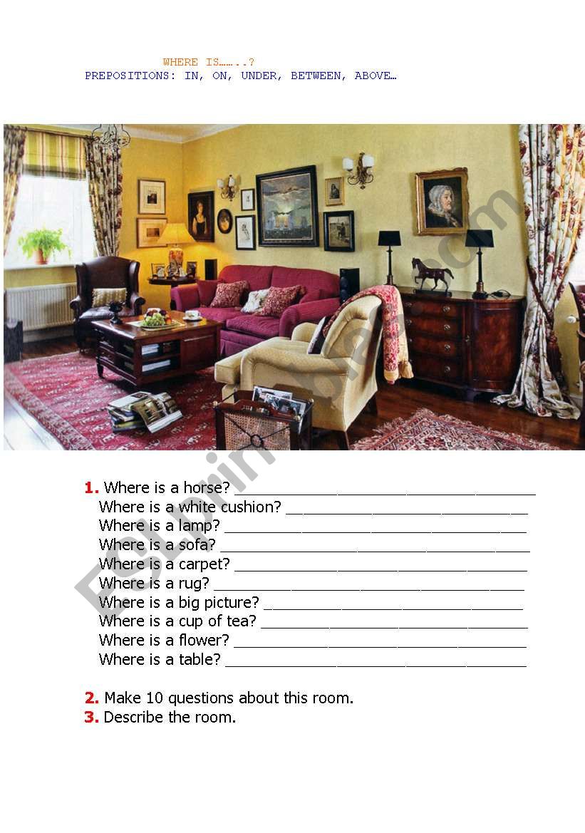 Where is...? worksheet