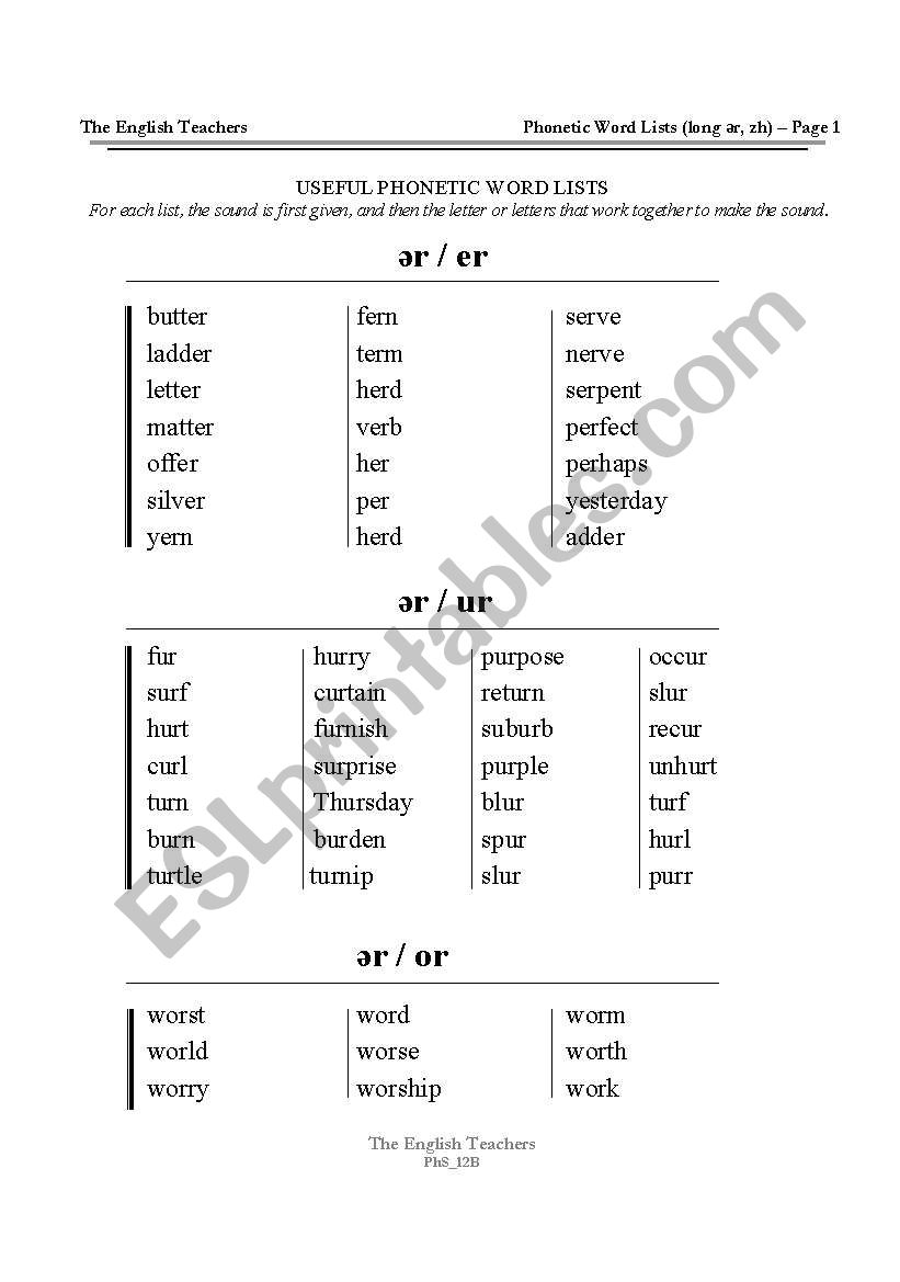 Phonetic Sound Sheets 8 worksheet