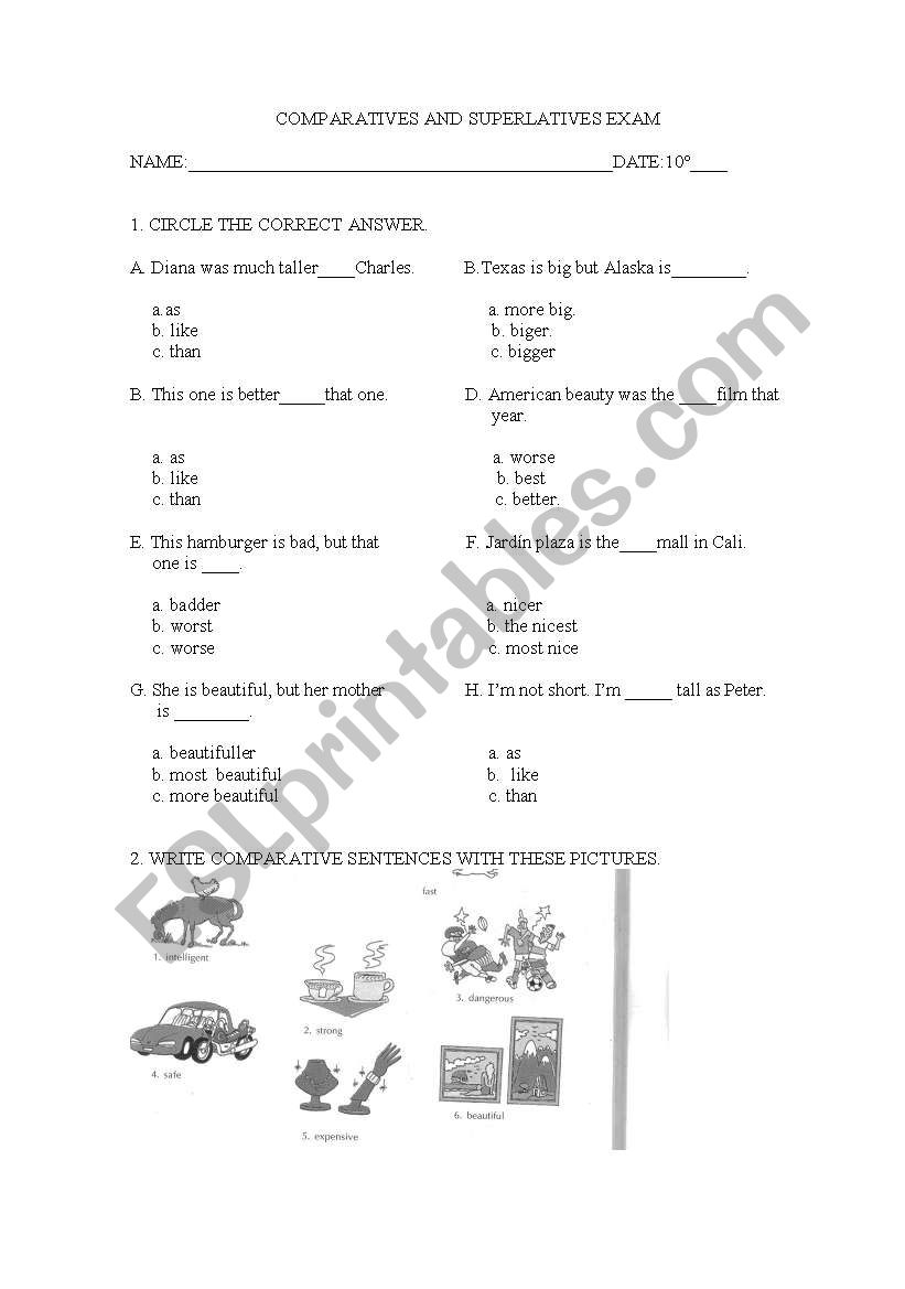 COMPARATIVES AND SUPERLATIVES ADJECTIVES